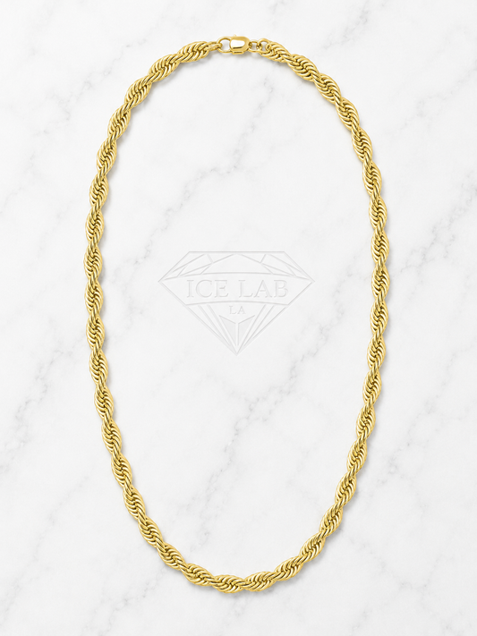 14K Gold Rope Chain Necklace